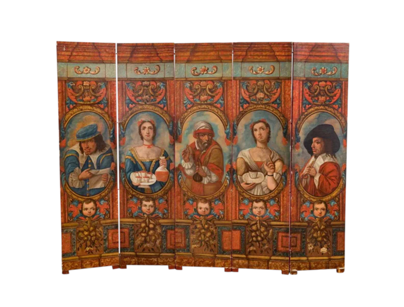 19thC Painted 'Shakespearean' Screen from Italy-aeology-at-relic-antiques-ssscreen-main-637349939685610873.png