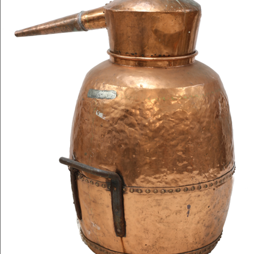 Large 19Th Century Copper Perfume Still From The French Alps