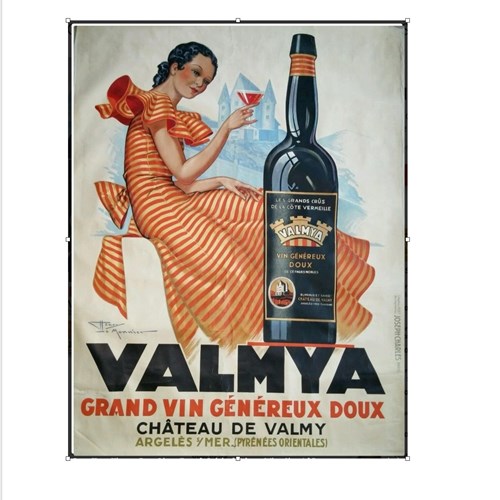 Original Linen Backed Lithographic Poster By Lemonnier  For VALMYA C1938