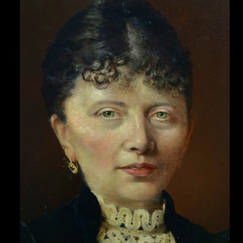 19Thc.Signed Oil Portrait Of A Parisienne.