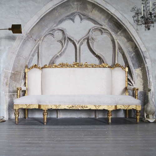 Carved Gilt Sofa, Circa 1820, Italy