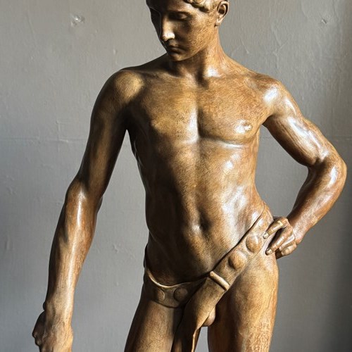 Terracotta Sculpture Of A Fencer, 1920, Italy