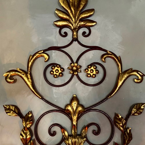 Pair Decorative Sconces, Circa 1950, Italy