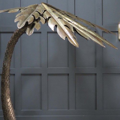 Brass Palm Tree light by Maison Jansen 