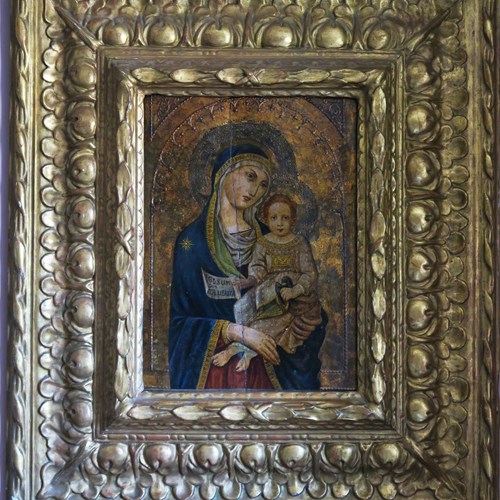 Madonna & Child Icon In 17C Gilt Frame, Italy