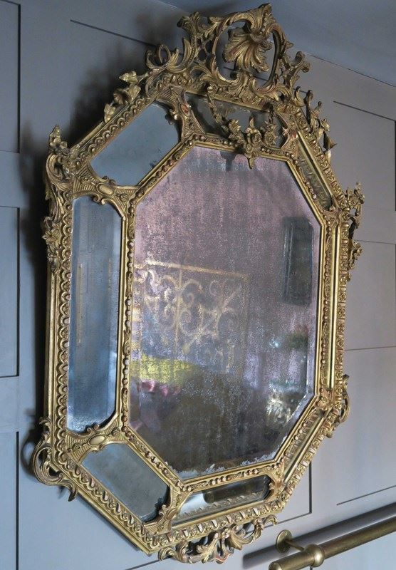 19Th Century Gilt Cushion Mirror, France-alex-macarthur-img-8622-main-638221960180684409.jpg