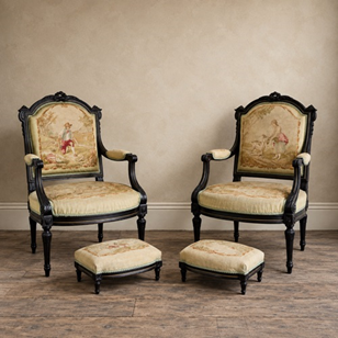 Pair Of French Louis XVI Revival Eb...