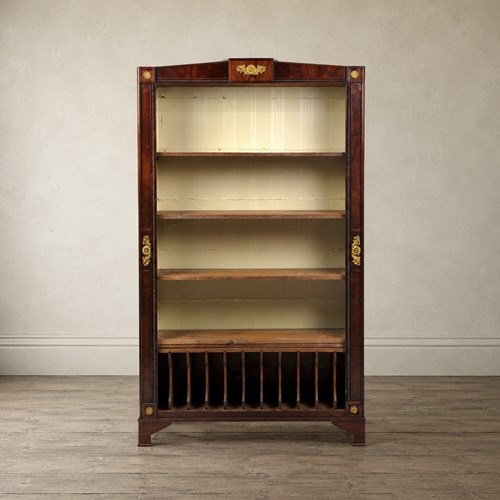 19Th Century French Empire Style Rosewood Open Bookcase