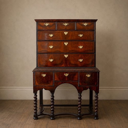 George I Walnut Chest On Stand C.1720