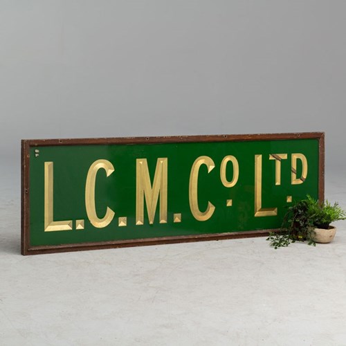 Incised Glazed Company Sign 