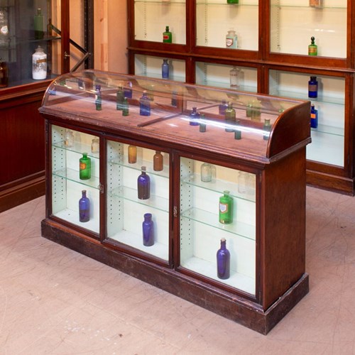 Jeweller's Bow Topped Mahogany Counter