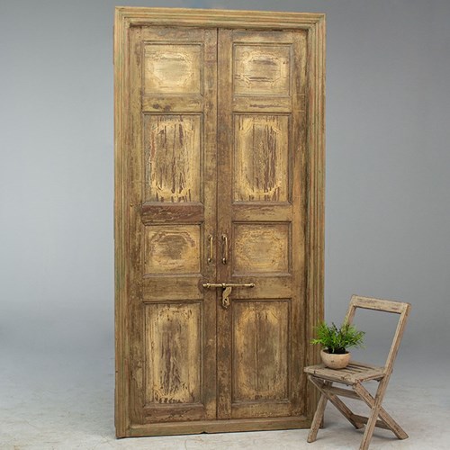 Pair Of Teak Doors In Frame 