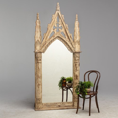 Carved Gothic Mirror 