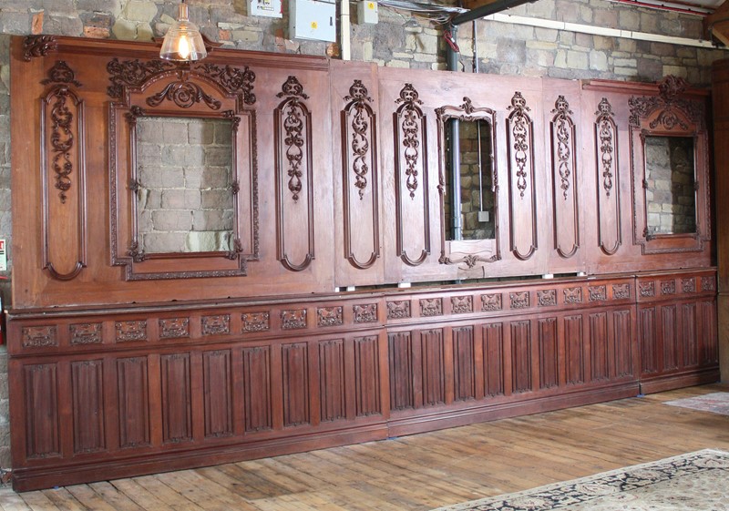Antique mahogany Rococo and linenfold screen-andy-thornton-atvmpab0105-main-637093380213641542.JPG