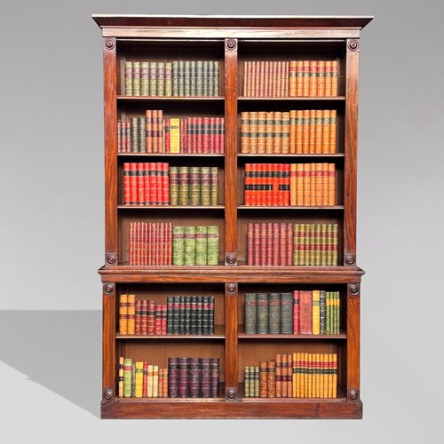 William IV Mahogany Open Library Bookcase