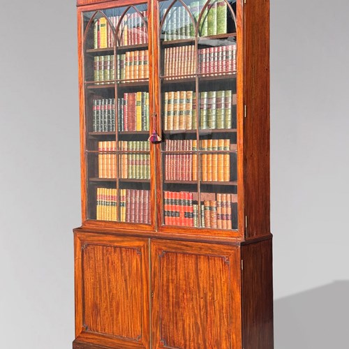 18Th C Georgian Mahogany Library Bookcase