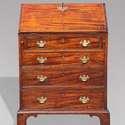 Small 18Th C Georgian Mahogany Bureau
