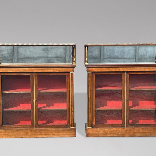Pair Of Regency Period Rosewood Chiffoniers