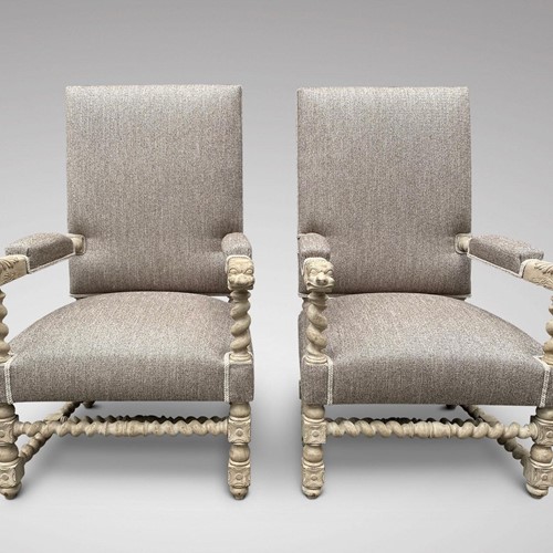Pair Of 19Th C French Walnut Armchairs