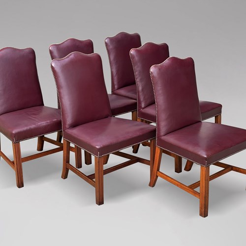 Set Of Six George III Style Leather Dining Chairs