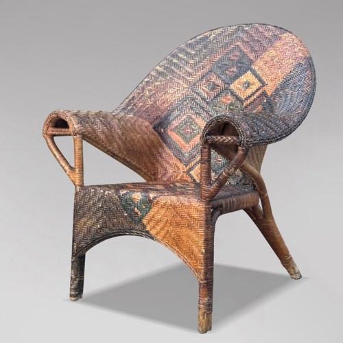 Rattan Wicker Bamboo Armchair