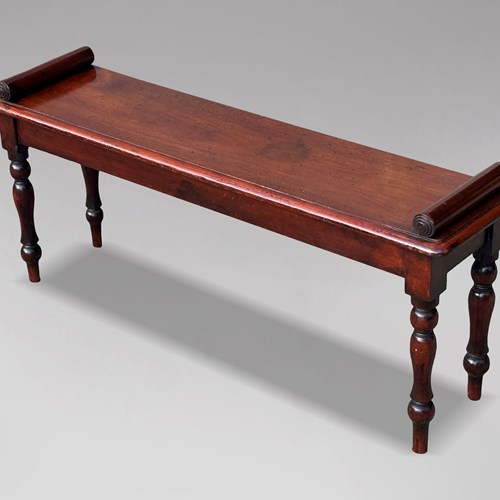 George III Period Mahogany Stool Hall Bench