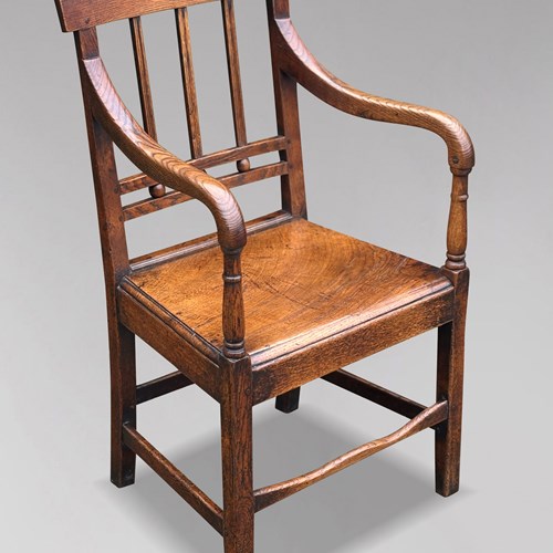 18Th C Georgian Elm Country Armchair