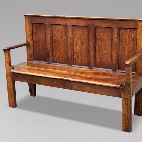 18Th C Oak & Elm Vernacular Settle