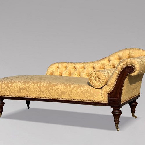 Regency Period Mahogany Upholstered Chaise Longue