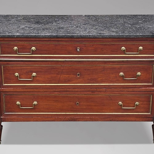 18Th C Louis XVI Mahogany Commode