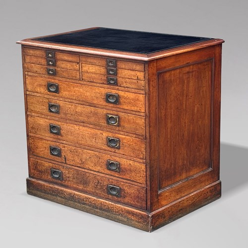 19Th C Mahogany Campaign Filing Cabinet