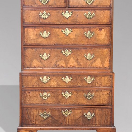 18Th C George II Period Walnut Chest On Chest