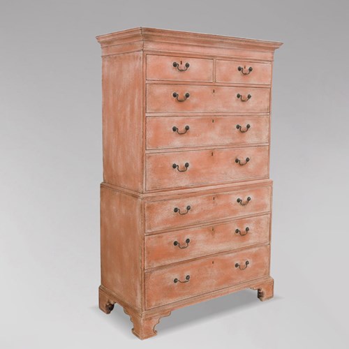 George III Period Painted Chest On Chest