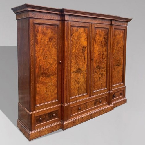 Impressive Victorian Burr Walnut Wardrobe
