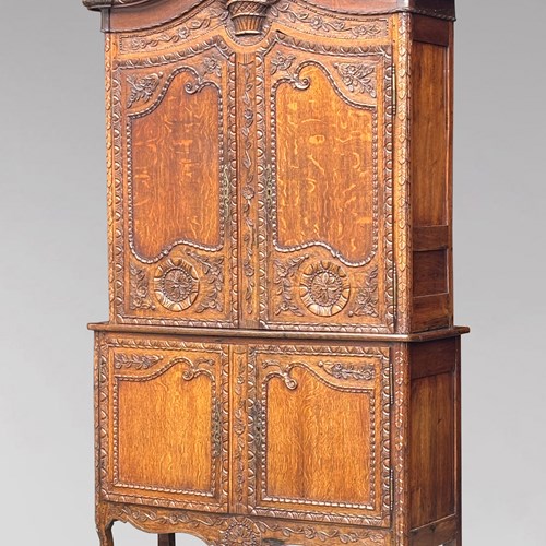 18Th C French Oak Buffet Deux Corps Normandy