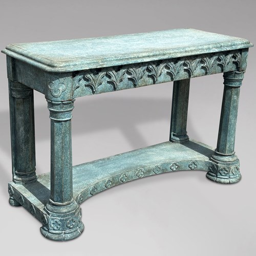 19Th C Painted Gothic Console Table