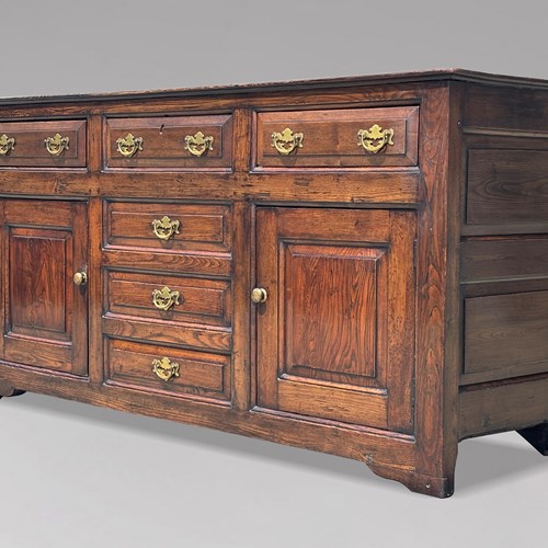 18Th C George II Oak Dresser Base Cupboard