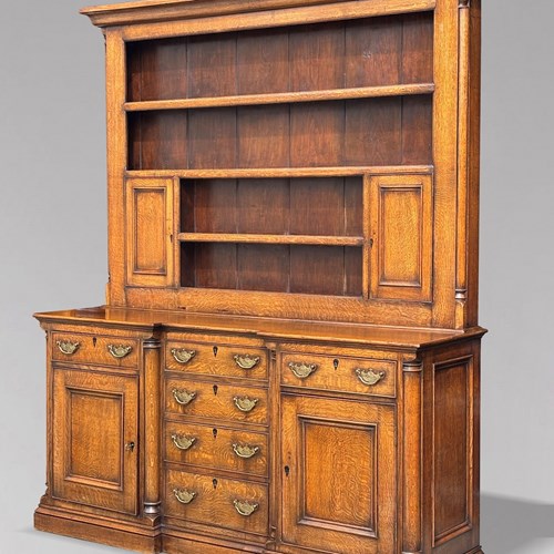 Georgian Oak Dresser With Plate Rack