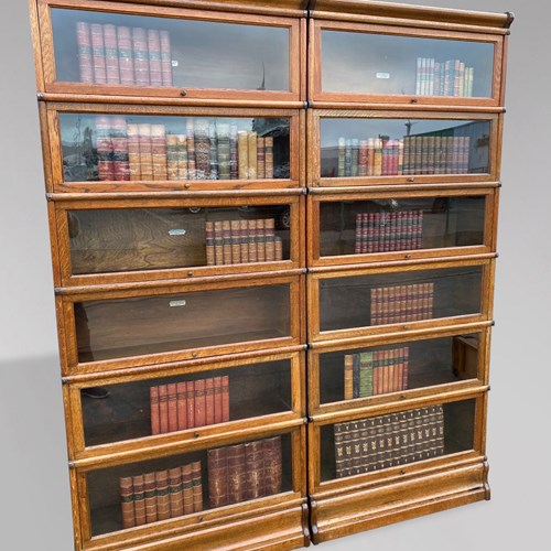 Pair Of Oak Globe Wernicke Bookcases