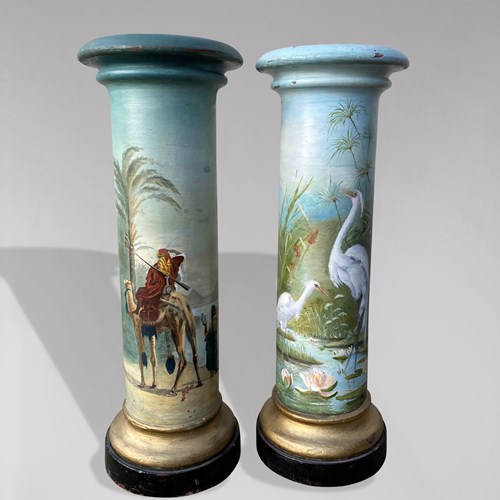Pair Of French Painted Columns
