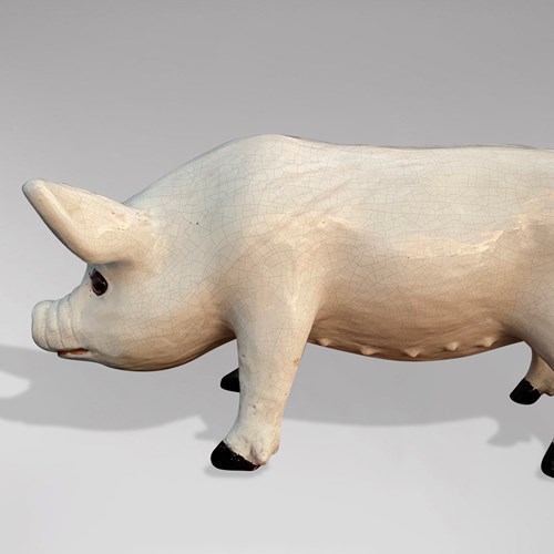 Ceramic Pig Statue From Normandy