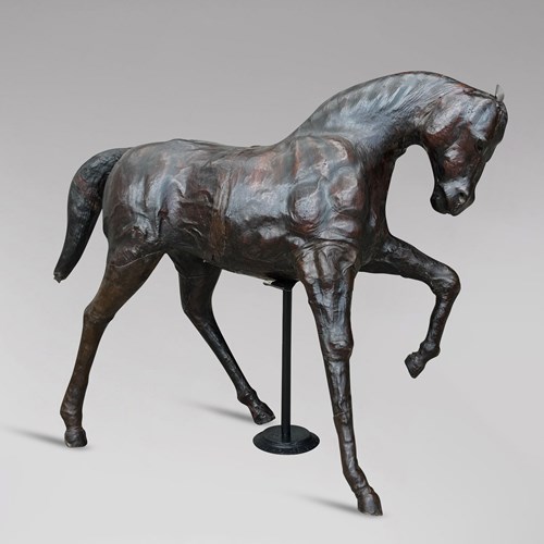Large Leather Horse Stamped By Liberty & Co