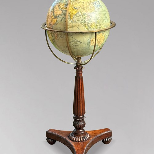 William IV Rosewood Terrestrial Globe On Stand