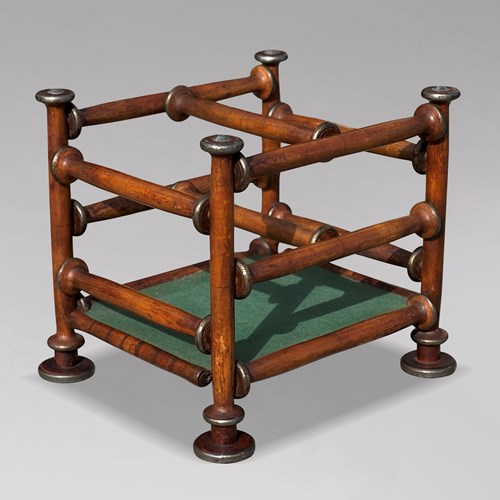 Walnut Spindle Bobbin Magazine Rack