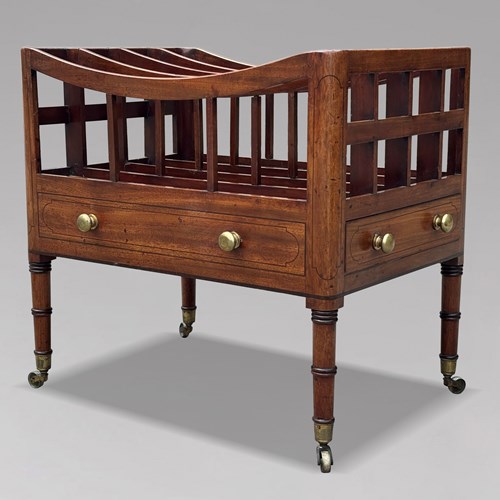 18Th C George III Mahogany Canterbury