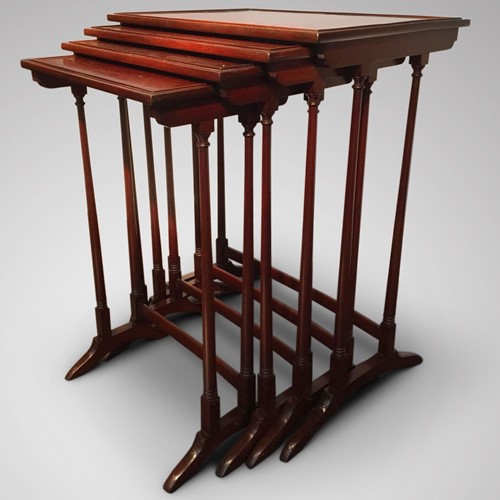 19Th C Mahogany Nest Of Tables