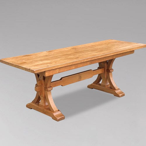 Arts And Crafts Oak Refectory Dining Table