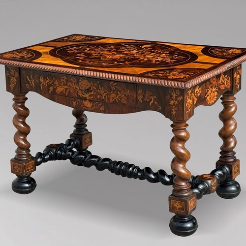 Exceptional Walnut Dutch Marquetry Centre Table