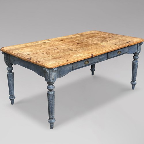 Victorian Pine Top Farmhouse Dining Table