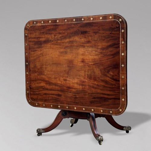 18Th Century George III Mahogany Brass Centre Table